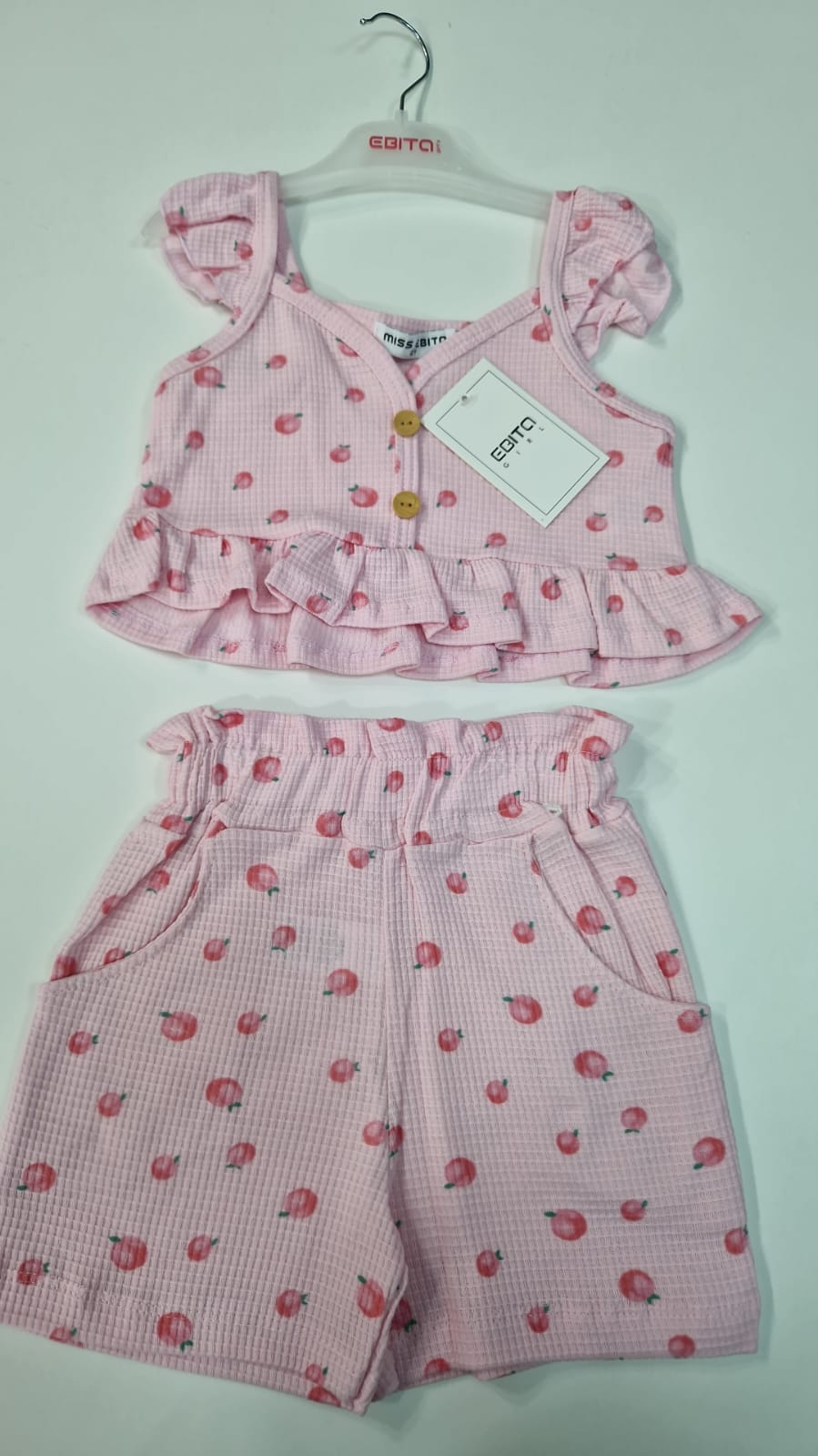 #Ebita✨️ Completo 2 Pezzi a costine - rosa