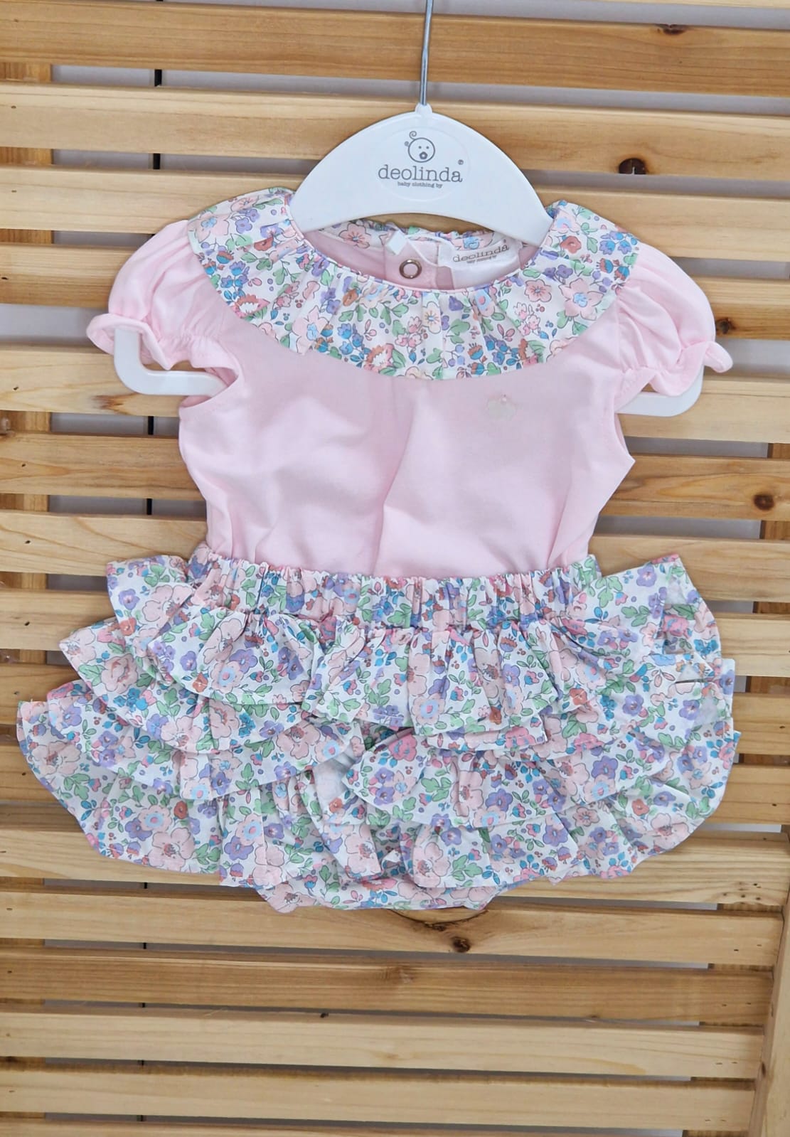 🌸DEOLINDA🌸 COMPLETO BIMBA DIE PEZZI BODY CON COLLETTO FANTASIA E CULOTTE ABBINATA 👧✨ - 6
