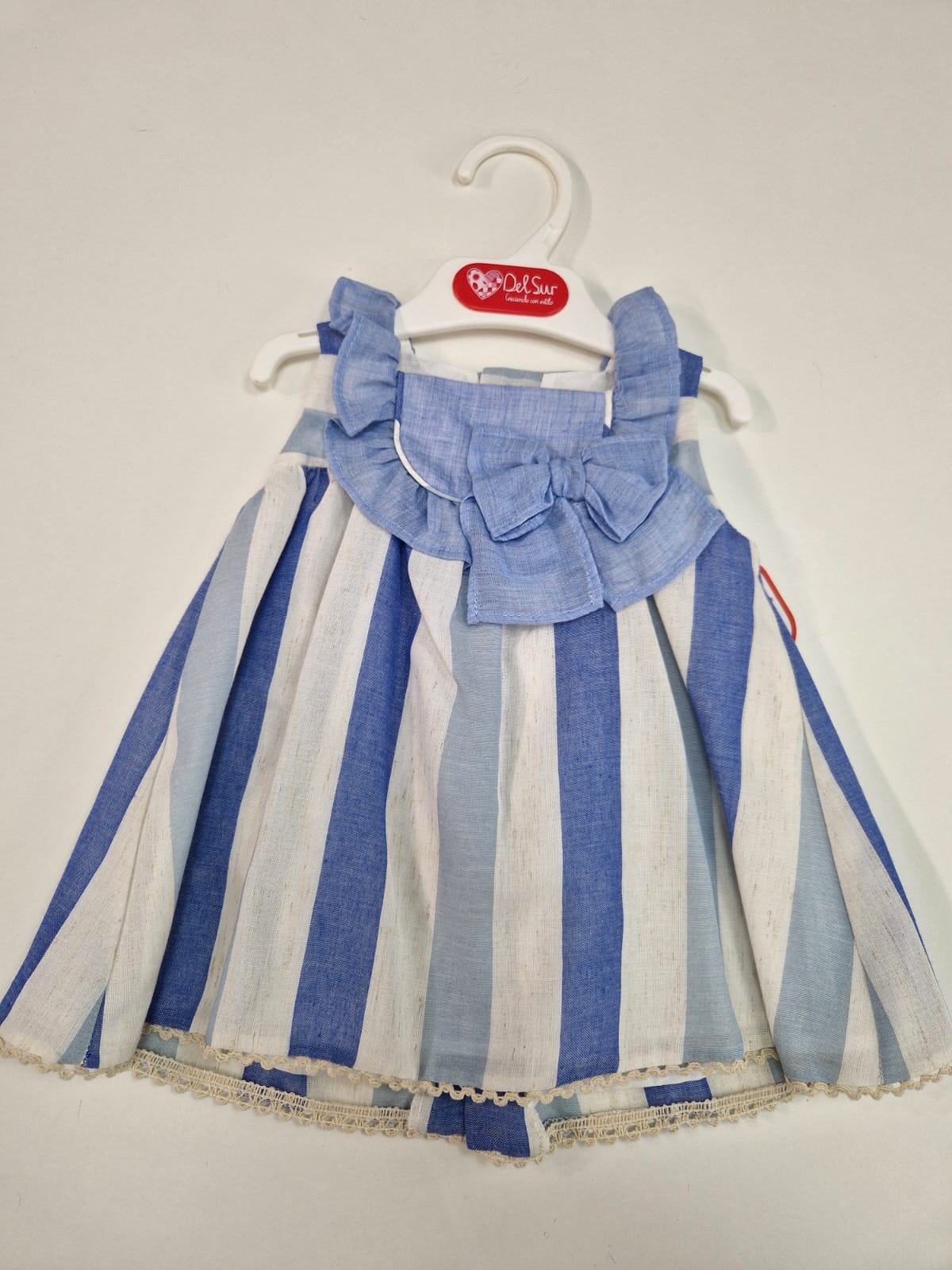 💙DEL SUR💙 VESTITO A RIGHE IN COTONE ✨👧 - 6