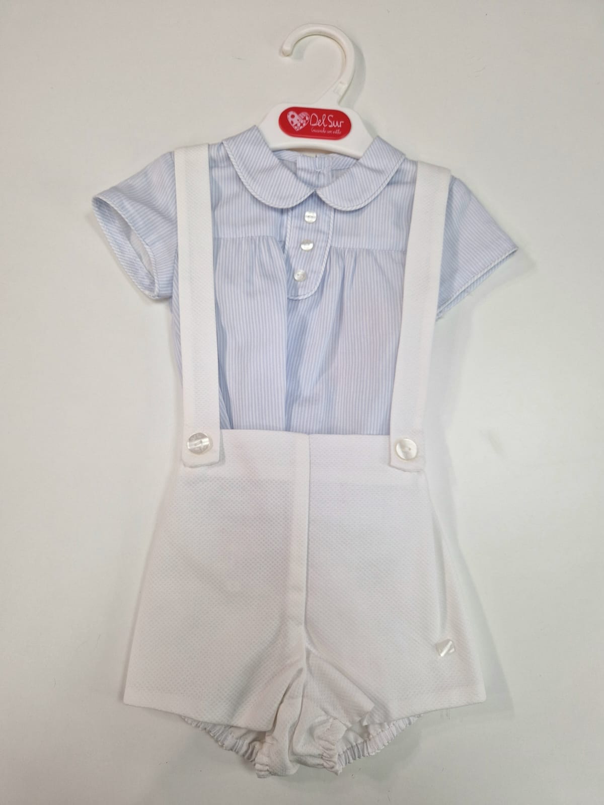 DEL SUR✨ Salopette bambino 👦 "FAMILIA TARTIN" - 24, Bianco Celeste